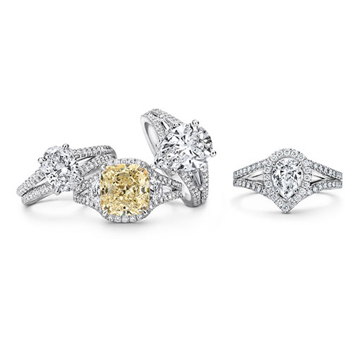 Bloch | Bagues en or blanc 18 carats et diamants jaune et blancs de la plus haute qualité (D-E/VS-VVS).